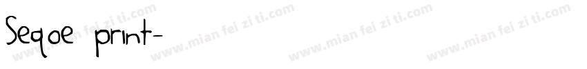 Seqoe print字体转换